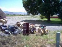 Please make piles neat. Use sturdy boxes and tie up bags. We will not take an excessive amount of metal.